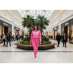 Victory Thread Proud To Be Pink Fleece Hoodie Women's Size L RF335217